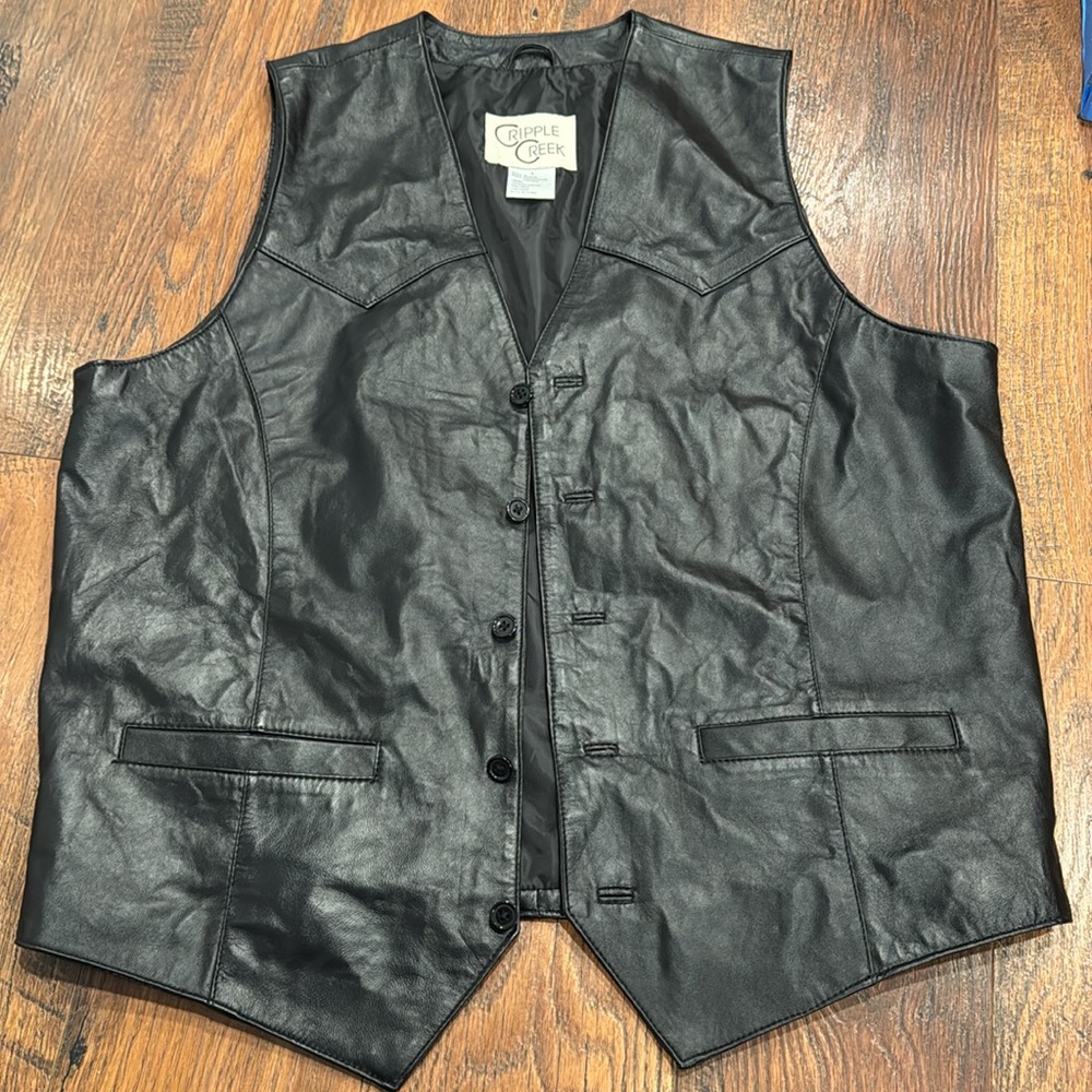 Cripple Creek Leather Vest View 3